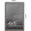 image:imageAmericanflat 24x30 Poster Frame  Slim Molding  Black  Polished plexiglass front hangs vertical or horizontal sawtooth hangers included secure turntab backingGrey