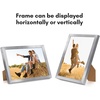 image:imageAmericanflat 24x30 Poster Frame  Slim Molding  Black  Polished plexiglass front hangs vertical or horizontal sawtooth hangers included secure turntab backingSilver