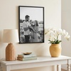 image:imageAmericanflat 24x30 Poster Frame  Slim Molding  Black  Polished plexiglass front hangs vertical or horizontal sawtooth hangers included secure turntab backingBlack