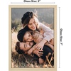 image:imageAmericanflat 24x30 Poster Frame  Slim Molding  Black  Polished plexiglass front hangs vertical or horizontal sawtooth hangers included secure turntab backingNatural Oak