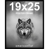 image:imageAmericanflat 24x30 Poster Frame  Slim Molding  Black  Polished plexiglass front hangs vertical or horizontal sawtooth hangers included secure turntab backingBlack