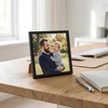 image:imageAmericanflat 24x30 Poster Frame  Slim Molding  Black  Polished plexiglass front hangs vertical or horizontal sawtooth hangers included secure turntab backingBlack