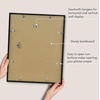 image:imageAmericanflat 24x30 Poster Frame  Slim Molding  Black  Polished plexiglass front hangs vertical or horizontal sawtooth hangers included secure turntab backingBlack