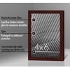 image:imageAmericanflat 24x30 Poster Frame  Slim Molding  Black  Polished plexiglass front hangs vertical or horizontal sawtooth hangers included secure turntab backingMahogany