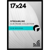 image:imageAmericanflat 24x30 Poster Frame  Slim Molding  Black  Polished plexiglass front hangs vertical or horizontal sawtooth hangers included secure turntab backingBlack