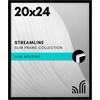 image:imageAmericanflat 24x30 Poster Frame  Slim Molding  Black  Polished plexiglass front hangs vertical or horizontal sawtooth hangers included secure turntab backingBlack