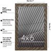 image:imageAmericanflat 24x30 Poster Frame  Slim Molding  Black  Polished plexiglass front hangs vertical or horizontal sawtooth hangers included secure turntab backingDistressed Brown