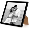 image:imageAmericanflat 24x30 Poster Frame  Slim Molding  Black  Polished plexiglass front hangs vertical or horizontal sawtooth hangers included secure turntab backingBlack