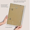 image:imageAmericanflat 24x30 Poster Frame  Slim Molding  Black  Polished plexiglass front hangs vertical or horizontal sawtooth hangers included secure turntab backingWhite