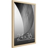 image:imageAmericanflat 24x30 Poster Frame  Slim Molding  Black  Polished plexiglass front hangs vertical or horizontal sawtooth hangers included secure turntab backingDark Oak