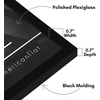 image:imageAmericanflat 24x30 Poster Frame  Slim Molding  Black  Polished plexiglass front hangs vertical or horizontal sawtooth hangers included secure turntab backingBlack