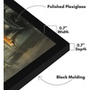 image:imageAmericanflat 24x30 Poster Frame  Slim Molding  Black  Polished plexiglass front hangs vertical or horizontal sawtooth hangers included secure turntab backingBlack