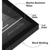 image:imageAmericanflat 24x30 Poster Frame  Slim Molding  Black  Polished plexiglass front hangs vertical or horizontal sawtooth hangers included secure turntab backingBlack