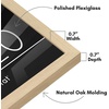 image:imageAmericanflat 24x30 Poster Frame  Slim Molding  Black  Polished plexiglass front hangs vertical or horizontal sawtooth hangers included secure turntab backingNatural Oak
