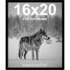 image:imageAmericanflat 24x30 Poster Frame  Slim Molding  Black  Polished plexiglass front hangs vertical or horizontal sawtooth hangers included secure turntab backingBlack