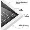 image:imageAmericanflat 24x30 Poster Frame  Slim Molding  Black  Polished plexiglass front hangs vertical or horizontal sawtooth hangers included secure turntab backingWhite