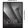 image:imageAmericanflat 24x30 Poster Frame  Slim Molding  Black  Polished plexiglass front hangs vertical or horizontal sawtooth hangers included secure turntab backingBlack