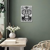 image:imageAmericanflat 24x30 Poster Frame  Slim Molding  Black  Polished plexiglass front hangs vertical or horizontal sawtooth hangers included secure turntab backingWhite