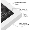 image:imageAmericanflat 24x30 Poster Frame  Slim Molding  Black  Polished plexiglass front hangs vertical or horizontal sawtooth hangers included secure turntab backingWhite