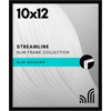 image:imageAmericanflat 24x30 Poster Frame  Slim Molding  Black  Polished plexiglass front hangs vertical or horizontal sawtooth hangers included secure turntab backingBlack