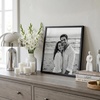 image:imageAmericanflat 24x30 Poster Frame  Slim Molding  Black  Polished plexiglass front hangs vertical or horizontal sawtooth hangers included secure turntab backingBlack
