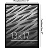 image:imageAmericanflat 24x30 Poster Frame  Slim Molding  Black  Polished plexiglass front hangs vertical or horizontal sawtooth hangers included secure turntab backingBlack