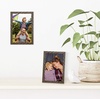 image:imageAmericanflat 24x30 Poster Frame  Slim Molding  Black  Polished plexiglass front hangs vertical or horizontal sawtooth hangers included secure turntab backingDistressed Brown