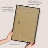 image:imageAmericanflat 24x30 Poster Frame  Slim Molding  Black  Polished plexiglass front hangs vertical or horizontal sawtooth hangers included secure turntab backingBlack