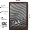 image:imageAmericanflat 24x30 Poster Frame  Slim Molding  Black  Polished plexiglass front hangs vertical or horizontal sawtooth hangers included secure turntab backingWalnut