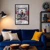 image:imageAmericanflat 24x30 Poster Frame  Slim Molding  Black  Polished plexiglass front hangs vertical or horizontal sawtooth hangers included secure turntab backingBlack