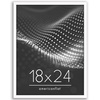 image:imageAmericanflat 24x30 Poster Frame  Slim Molding  Black  Polished plexiglass front hangs vertical or horizontal sawtooth hangers included secure turntab backingWhite