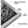 image:imageAmericanflat 24x30 Poster Frame  Slim Molding  Black  Polished plexiglass front hangs vertical or horizontal sawtooth hangers included secure turntab backingSilver