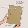 image:imageAmericanflat 24x30 Poster Frame  Slim Molding  Black  Polished plexiglass front hangs vertical or horizontal sawtooth hangers included secure turntab backingWhite