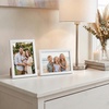 image:imageAmericanflat 24x30 Poster Frame  Slim Molding  Black  Polished plexiglass front hangs vertical or horizontal sawtooth hangers included secure turntab backingWhite