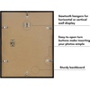 image:imageAmericanflat 24x30 Poster Frame  Slim Molding  Black  Polished plexiglass front hangs vertical or horizontal sawtooth hangers included secure turntab backingBlack
