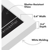 image:imageAmericanflat 24x30 Poster Frame  Slim Molding  Black  Polished plexiglass front hangs vertical or horizontal sawtooth hangers included secure turntab backingWhite