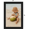 image:imageAmericanflat 24x30 Poster Frame  Slim Molding  Black  Polished plexiglass front hangs vertical or horizontal sawtooth hangers included secure turntab backingBlack