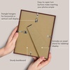 image:imageAmericanflat 24x30 Poster Frame  Slim Molding  Black  Polished plexiglass front hangs vertical or horizontal sawtooth hangers included secure turntab backingMahogany