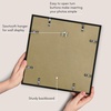 image:imageAmericanflat 24x30 Poster Frame  Slim Molding  Black  Polished plexiglass front hangs vertical or horizontal sawtooth hangers included secure turntab backingBlack