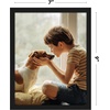 image:imageAmericanflat 24x30 Poster Frame  Slim Molding  Black  Polished plexiglass front hangs vertical or horizontal sawtooth hangers included secure turntab backingBlack