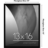 image:imageAmericanflat 24x30 Poster Frame  Slim Molding  Black  Polished plexiglass front hangs vertical or horizontal sawtooth hangers included secure turntab backingBlack