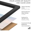 image:imageAmericanflat 24x30 Poster Frame  Slim Molding  Black  Polished plexiglass front hangs vertical or horizontal sawtooth hangers included secure turntab backingBlack