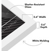 image:imageAmericanflat 24x30 Poster Frame  Slim Molding  Black  Polished plexiglass front hangs vertical or horizontal sawtooth hangers included secure turntab backingWhite
