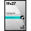image:imageAmericanflat 24x30 Poster Frame  Slim Molding  Black  Polished plexiglass front hangs vertical or horizontal sawtooth hangers included secure turntab backingBlack