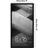 image:imageAmericanflat 24x30 Poster Frame  Slim Molding  Black  Polished plexiglass front hangs vertical or horizontal sawtooth hangers included secure turntab backingBlack