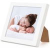 image:imageAmericanflat 24x30 Poster Frame  Slim Molding  Black  Polished plexiglass front hangs vertical or horizontal sawtooth hangers included secure turntab backingWhite