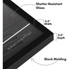 image:imageAmericanflat 24x30 Poster Frame  Slim Molding  Black  Polished plexiglass front hangs vertical or horizontal sawtooth hangers included secure turntab backingBlack