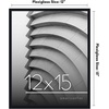 image:imageAmericanflat 24x30 Poster Frame  Slim Molding  Black  Polished plexiglass front hangs vertical or horizontal sawtooth hangers included secure turntab backingBlack