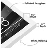 image:imageAmericanflat 24x30 Poster Frame  Slim Molding  Black  Polished plexiglass front hangs vertical or horizontal sawtooth hangers included secure turntab backingWhite