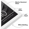 image:imageAmericanflat 24x30 Poster Frame  Slim Molding  Black  Polished plexiglass front hangs vertical or horizontal sawtooth hangers included secure turntab backingWhite